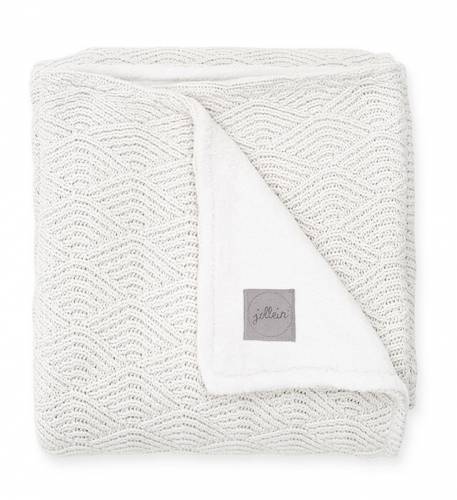 JOLLEIN Blanket 100x150 River Knit/Fleece - Cream white